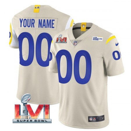 Herren Los Angeles Rams Trikot Personalisiert Super Bowl LVI 2022 Vapor Limited Knochen